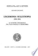 L'egemonia sull'Etiopia (1918-1923)