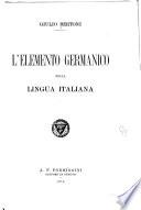 L'elemento germanico nella lingua italiana