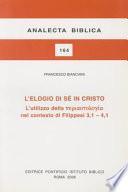 L'elogio di sé in Cristo
