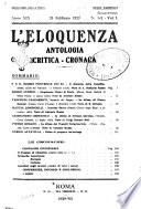 L'eloquenza antologia, critica, cronaca