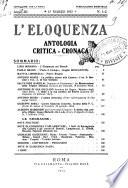 L'eloquenza antologia, critica, cronaca
