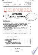 L'eloquenza antologia, critica, cronaca