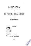 L'epopea e la filosofia della storia