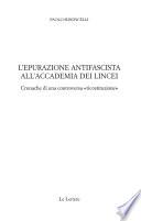 L'epurazione antifascista all'Accademia dei Lincei