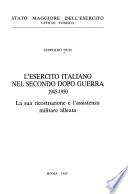 L'Esercito italiano nel secondo dopo guerra, 1945-1950