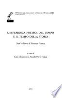 L'esperienza poetica del tempo e il tempo della storia