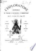 L'esploratore giornale di viaggi e di geografia commerciale