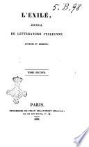 L'esule giornale di letteratura italiana antica e moderna
