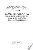 L' età contemporanea dal governo piemontese agli anni sessanta del nostro secolo