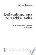 L'etá contemporanea nella critica storica