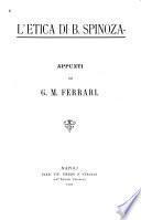 L'etica di B. Spinoza