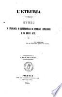 L'Etruria studj di filologia, di letteratura, di pubblica istruzione e di belle arti