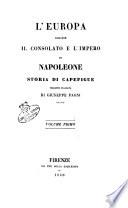 L'Europa durante il consolato e l'impero di Napoleone storia di Capefigue