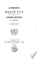 L'Europa nel Medio Evo per M. Leoni