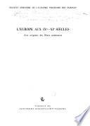 L'Europe aux IX. - XI. siècles