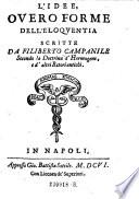 L'idee overo forme dell' eloquentia