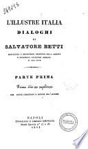 L'illustre Italia dialoghi di Salvatore Betti
