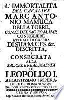 L'immortalita del Cavalier Marc Antonio Mamuca della Torre