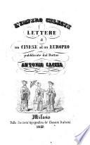 L'impero celeste. Lettera di un Cinese ad un Europeo