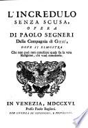 L'incredulo senza scusa