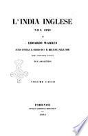 L'India inglese nel 1843 di Edoardo Warren antico ufficiale al servizio di S. M. Britannica nelle Indie