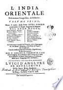 L'India orientale descrittione geografica, & historica. Volume primo \-secondo!, ... Del P. abbate D. Clemente Tosi della congreg. di S. Siluestro ..