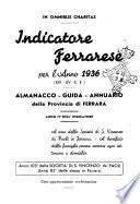 L'indicatore ferrarese almanacco annuario guida di Ferrara e provincia