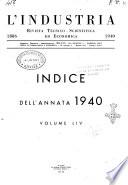 L'industria rivista tecnica ed economica illustrata