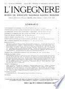 L'ingegnere rivista tecnica del Sindacato nazionale fascista ingegneri