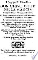 L'Ingegnoso cittadino Don Chisciotte della Mancia ... hora nuouamente tradotto ... da L. Franciosini, etc. [Pt. I, II. With engravings.]
