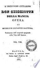 L'ingegnoso cittadino don Chisciotte della Mancia opera di Michele di Cervantes Saavedra