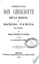 L'ingegnoso idalgo Don Chisciotte della Mancia con Sancio Pancia suo scudiero
