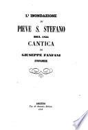 L'inondazione di Pieve S. Stefano del 1855 cantica di Giuseppe Fanfani stefanese
