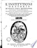 L'Institutioni oratorie