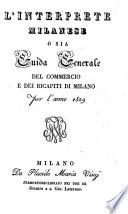 L' Interprete Milanese Ossia Guida