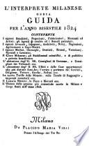 L' Interprete Milanese Ossia Guida