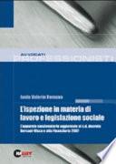 L'ispezione in materia di lavoro e legislazione sociale