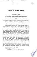 L'Istituto tecnico toscano opuscoli storici e scentifici del cav. F. Corridi