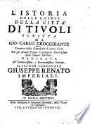 L'istoria delle chiese della citta' di Tivoli