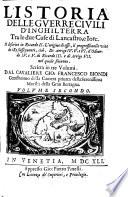 L'istoria delle guerre civili d'Inghilterra tra le due case di Lancastro e Jorc