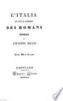 L'Italia avanti il dominio dei Romani