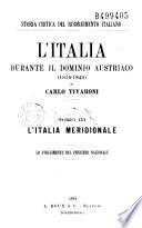 L'Italia durante il dominio austriaco (1815-1849): L'Italia meridionale