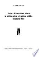 L'Italia e l'insurrezione polacca: la politica estera e l'opinione pubblica italiana nel 1863
