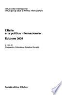 L'Italia e la politica internazionale