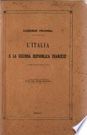 L'Italia e la seconda repubblica francese