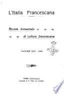 L'Italia francescana rivista trimestrale di cultura francescana