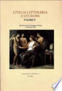 L'Italia letteraria e l'Europa