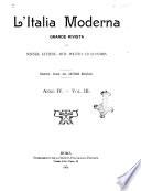 L'Italia moderna rivista dei problemi della vita italiana