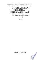 L'Italia nella politica internazionale