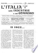 L'Italia nelle industrie e nei commerci rassegna mensile del Movimento economico in Italia